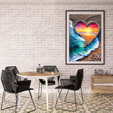ZQEATRY Beach Love Paint by Numbers Kit for Adults Beginner Sunset by The sea Adult Paint by Number Kits On Canvas Painting Kit for Adults DIY Oil Painting Kits for Wall Decor 12x 16Inch ZQEATRY