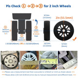 Luggage Wheels Replacement Set 8PCS 2inch TPU Rubber Wheel Convenient Upgrade Sets Smooth Silent for Suitcase Spinner Trolley Bag Drawbar Travel Box Caster Repair ASUNTOM