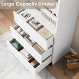 GarveeHome 70 Inches Bookcase with Drawers, Tall Bookshelf Farmhouse Bookcases Wooden Deep Bookshelves Storage Cabinet Organizer for Living Room, Study, Kitchen, Home Office GarveeHome