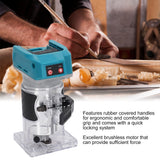 Respicefinem 6 Router 18V 19.0×17.0×12.0 Brushless Trimming Carving Machine Brushless Woodworking Router 18V Battery Hole Trimmer For Bl1815 Trimming Router Woodworking Hole Trimme Respicefinem