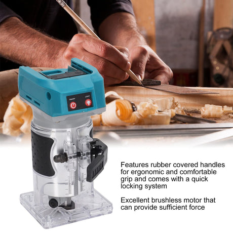 Respicefinem 6 Router 18V 19.0×17.0×12.0 Brushless Trimming Carving Machine Brushless Woodworking Router 18V Battery Hole Trimmer For Bl1815 Trimming Router Woodworking Hole Trimme Respicefinem