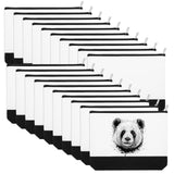 Inbagi 20 Pieces Blank Cosmetic Bags Canvas 9 x 6.9 Inch Sublimation Makeup Bags Bulk with Zipper Blank DIY Toiletry Pouch Canvas Travel Bag for Teachers Students School Travel Pen Pencil Storage Inbagi