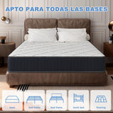 10" Queen Mattress, 10 Inch Hybrid Mattress with Comfort Support Memory Foam, Pressure Relief and Motion Isolation, Medium Firm, Mattresses in A Box AYJOIR