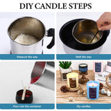 SAEUYVB Soy Wax for Candle Making，Natural Candle Wax for Candle Making, Premium Granulated Soy Wax - Paraffin-Free,Beeswax-Free,20 Cotton Candle Wicks,20 Wick Stickers&2 Centering Devices(5 lbs) SAEUYVB