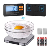 Food Scale with Split Wireless LCD Display, 33lb Digital Kitchen Scale with 7 Units Tare Function, 0.1oz High Accurate Smart Cooking Scale for Baking/Cooking/Meal Prep/Milk/Dieting TRUDIN