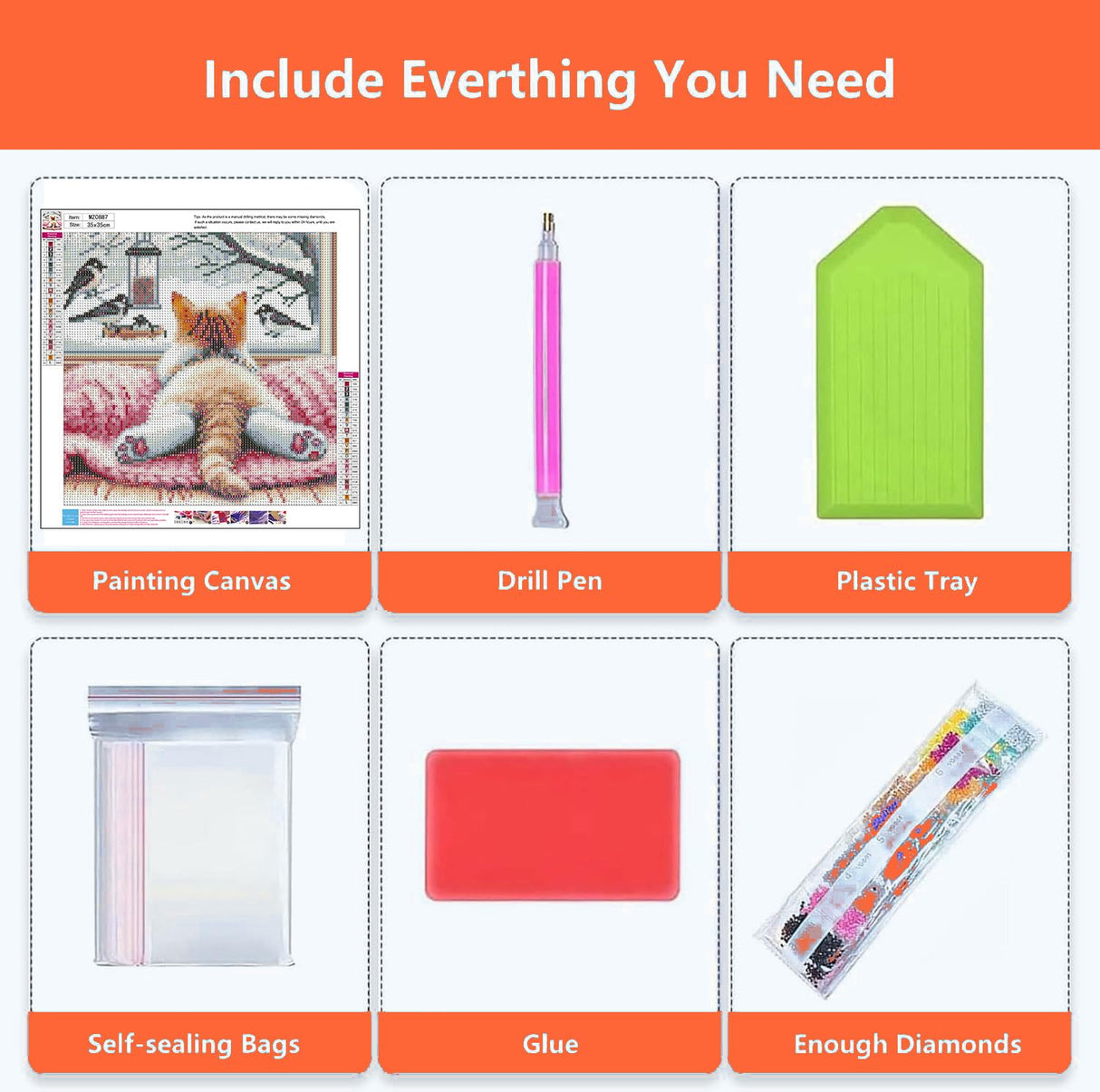 Cat Diamond Art Kits for Adults - Diamond Painting Kits for Adults Beginner, DIY 5D Full Drill Gem Art for Home Wall Decor 14x14 inch Axquilon