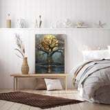 igoodom Diamond Art Kits for Adults, Tree of Life Diamond Painting Kit, Full Drill Round Tree Diamond Art Kits, DIY Gem Art and Crafts for Home Wall Decor Gift 12x16inch igoodom