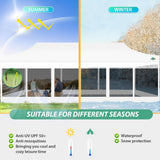 COBIZI 10x30 Pop up Canopy Tent with Sidewalls, Heavy Duty Easy Set up Outdoor Canopy with Mosquito Net Pop up Screen Tent for Parties, Screened in Canopy with Net for Backyard with Roller Bag, White COBIZI