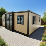 Folding Prefab Tiny Home for Sale Container House, Features 2 Bedroom, 1 Kitchen and Bathroom, Expandable Portable Modular Tiny House to Live in for Adults, Prefabricated Mobile Homes for Sale Generic