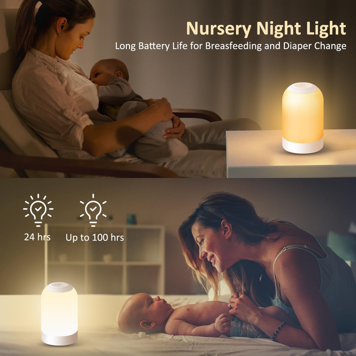 G Keni Touch Bedside Night Lamp, Baby Nursery Night Light for Kids Adults, Egg Lights with Timer, Dimmable Small Mini Lamp for Nightstand/Bedroom/Living Room, USB Rechargeable, White/Natural/Warm G Keni