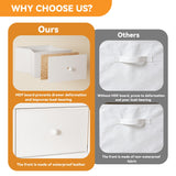 DTK Baby Dresser with Changing Table Top,4-Drawers Changing Table Dresser with Tile-Out Trash Cabinet and Pull-Out Shelf,Diaper Changing Station with Waterproof Pad and Storage for Nursery,White DTK