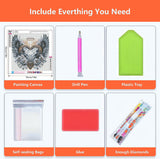 Axquilon Diamond Art Kits for Adults - Heart Wing Diamond Painting Kits for Adults, 5D Round Full Drill DIY Gem Art Paint by Diamonds for Home Wall Decor 14x14 inch Axquilon