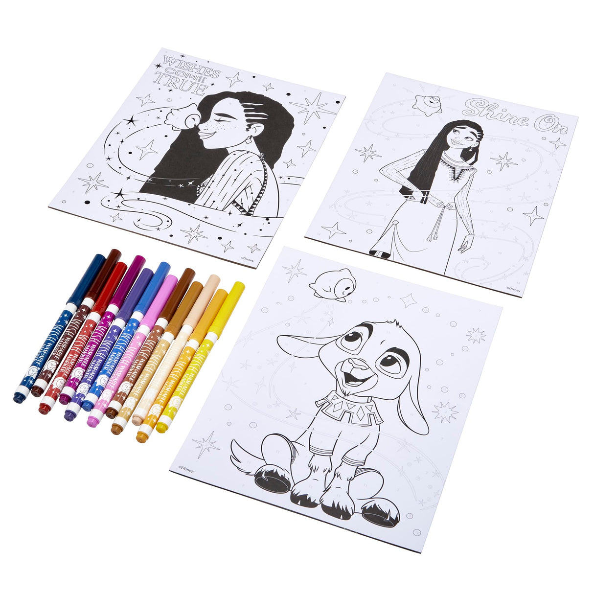 Disney Wish! Color by Number with Markers, Creative Art Activity Set, Ages 4 and Up Cra-Z-Art