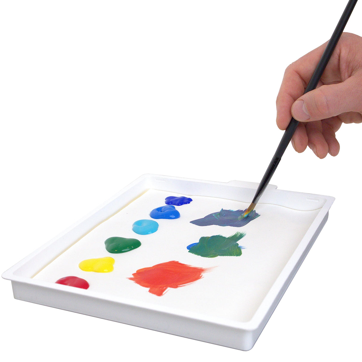 Masterson Sta-Wet Handy Palette, 8.5in x 7in Airtight Stay Wet Palette, Keeps Wet Paint Fresh for Days, Acrylic Painting Palette with Lid, Seal, Perfect for Miniature Painting, Made in USA Masterson