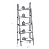 Casual Home 5-Shelf Ladder Bookcase, White Casual Home