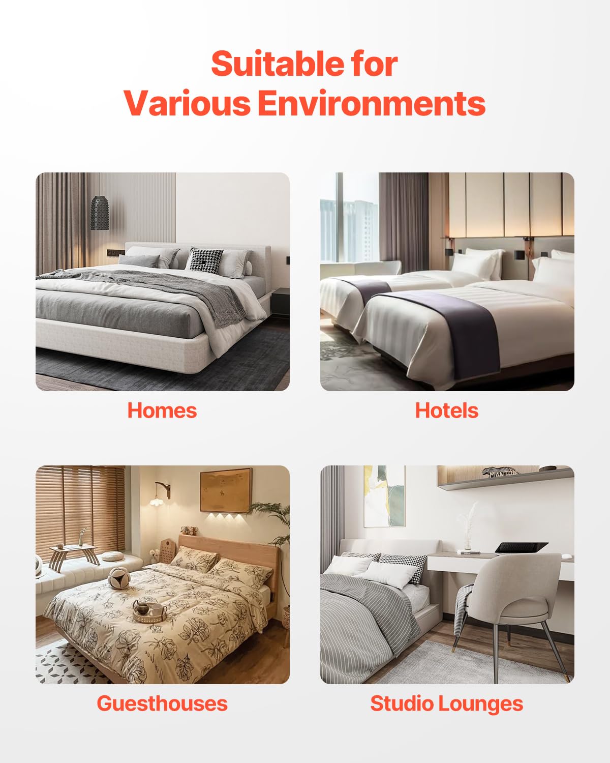 VEVOR Box Spring, Queen Size Bed Frame with Washable Fabric Cloth, Heavy Duty Metal Frame for Queen Bed, 4 in Mattress Foundation, 3500 lbs Max Weight Capacity, Easy Assembly, 79.1 L x 59.4 W x 4 H in VEVOR