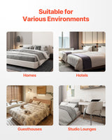 VEVOR Box Spring, Queen Size Bed Frame with Washable Fabric Cloth, Heavy Duty Metal Frame for Queen Bed, 4 in Mattress Foundation, 3500 lbs Max Weight Capacity, Easy Assembly, 79.1 L x 59.4 W x 4 H in VEVOR