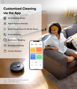 roborock Q5 Max+ Robot Vacuum with Self-Empty Dock, Upgraded from Q5+, 5500 Pa Suction, DuoRoller Brush, Hands-Free Cleaning for up to 7 Weeks, PreciSense LiDAR Navigation, App & Voice Control roborock