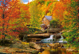 CASTORLAND 1000 Piece Jigsaw Puzzles, Magical Autumn, Water mil, Nature Puzzles, Waterfall, Adult Puzzle, Castorland C-104918-2 Castorland