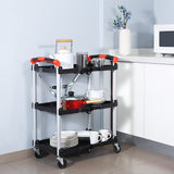 Olympia Tools 410-007 Pack-N-Roll 150 lbs Folding Collapsible Service Cart, Black/Red Olympia Tools