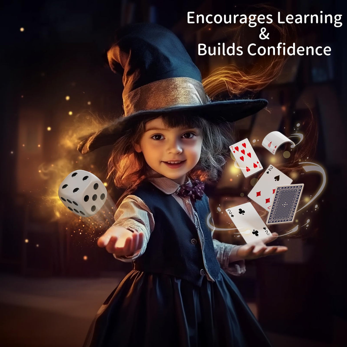 Novaluki Magic Kit for Kids - 74 Magic Tricks Performance with Manual and Videos, Magic Gift Set for 6+ Years Old Beginner Magicians, Perfect for Halloween Christmas Birthday Parties & Family Fun Novaluki