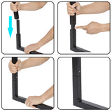 SUPER DEAL Computer Desk 55 Inch Modern Sturdy Office Desk PC Laptop Notebook Simple Writing Table for Home Office Workstation, Black SUPER DEAL