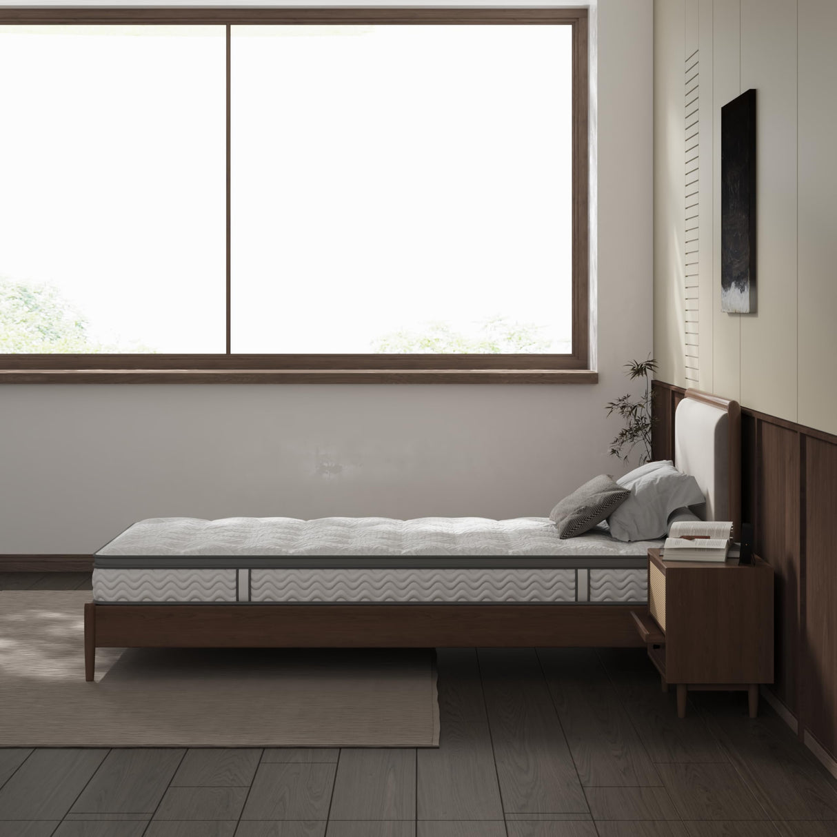 SLEEP100 6 Inch Twin Mattress, Foam & Bonnell Springs Hybrid Mattresses, Fiberglass Free - No Odor - 365 Night Trial SLEEP100