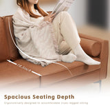 FEISHOMINOO 70" Mid-Century Modern Loveseat, 3-Seater Suede Leather Sofa Couch with Comfy Upholstered Cushions/Pillows, Deep Seat Tufted Sofas for Living Room Bedroom Apartment (Brown) FEISHOMINOO