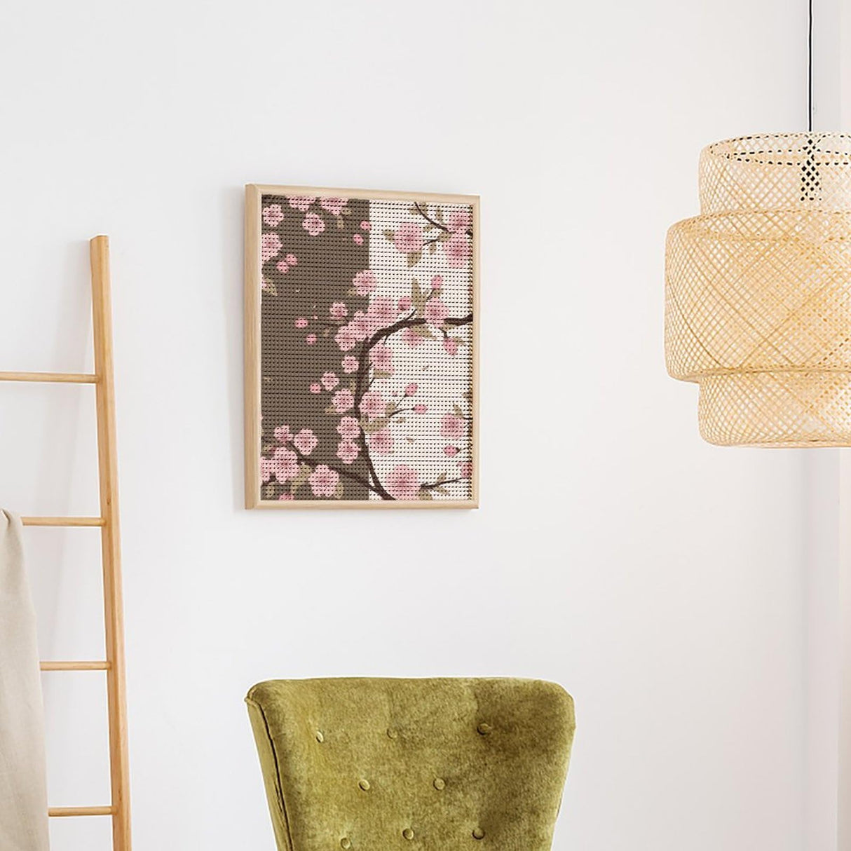 VTCTOASY Diamond Painting Kits for Adults Round 5D Diamond Art Painting Kits Romantic Cherry Blossoms DIY Full Drill Diamond Dots Paintings Picture Arts Craft for Home Wall Art Decor 16"x20" VTCTOASY