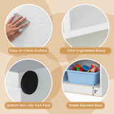 KOTEK 8-Cubby Wooden Kids Bookshelf - Versatile Toy Storage Organizer for Nursery, Playroom, and Classroom KOTEK