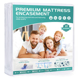 76"x80" King Mattress Protector Cover Fits 9-12" Deep, Waterproof Mattress Encasement Cover with Premium Breathable Soft Terry Top Fiber for Your King Size Bed WINKAURA