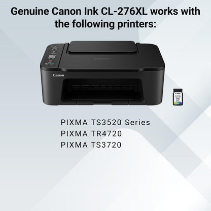 Canon CL-276 XL Genuine Color Ink Cartridge, Compatible with TS3520/3522, TR4720/4722, TS3720/3722