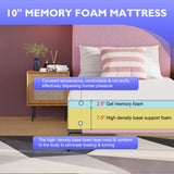 PayLessHere 10 Inch Twin Mattress Base Foam Mattress CertiPUR-US Certified,Removable Soft Cover,Twin mattresses for Bed Frame, Bunk Bed, Trundle, Daybed,White，Fiberglass Free PayLessHere