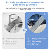 APRILSOUL 42 Inch Pet Grooming Table for Medium Dogs,Adjustable Height,Foldable,Anti-Slip Surface,with Arms, Nooses, Mesh Tray APRILSOUL