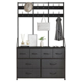 LUMTOK 8 Drawer Dresser, Chest of Drawers for Bedroom Living Room, Entryway, Fabric Storage Chest for Closets (Grey) LUMTOK