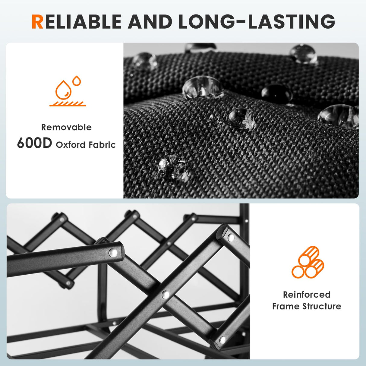 Uyittour Collapsible Wagon Cart Foldable with 220lbs Weight Capacity, Lightweight Portable Folding Utility Grocery Shopping Cart with Wheels for Camping Sports Beach and Shopping Uyittour