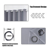 BONZER Outdoor Curtains for Patio Waterproof - Light Blocking Weather Resistant Privacy Grommet Blackout Curtains for Gazebo, Porch, Pergola, Cabana, Deck, Sunroom, 1 Panel, 52W x 84L inch, Silver BONZER