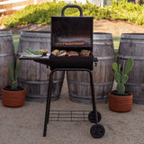 Nexgrill 17.5" Charcoal Barrel Grill with Side Shelf, Perfect for Outdoor Cooking & Grilling, BBQs, Camping, Patio, Garden, Backyard, Tailgating, Black, 810-0063 Nexgrill
