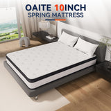 OAITE Queen Mattress-10-Inch Hybrid Mattress with Individual Pocket Springs and Memory Foam, Queen Size Bed in a Box,Breathable and Pressure-Relieving,Mattress Queen(80''*60''*10'') OAITE