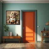 5D Diamond Art Painting Kits for Adults,Gnome Drinks Coffee Diamond Painting for Beginner, DIY Full Drill Round Coffee Addict Paint by Diamond Dot Gem Arts for Home Decor 12x12IN DIYDECORFUN