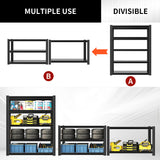 EKJ 78" H Garage Shelving 3000LBS Heavy Duty Storage Racks, Adjustable 5 Tier Metal Shelves Unit, Industrial Utility Shelves for Workshop, Basement, Home Office 78" H*47.2W*18D EKJ