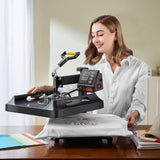 VEVOR 8 in 1 Heat Press Machine 15x15 Inch, 360° Swing Away Tshirt Press, Digital Professional Sublimation Heat Transfer for T Shirts Hat Cap Mug Plate VEVOR