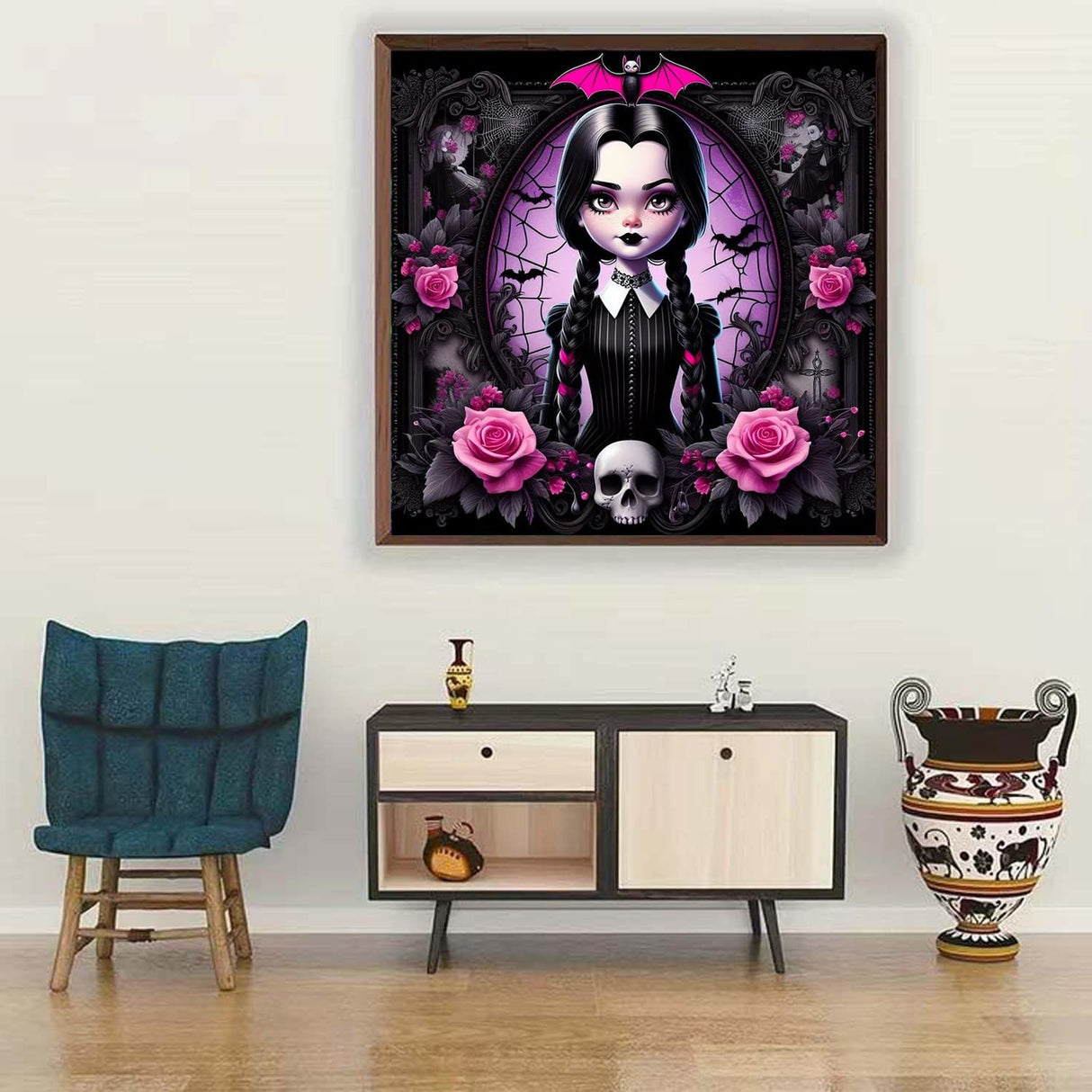 DAZZLEDOTS Diamond Art Kits for Adults, Cartoon Diamond Painting Kits for Beginner Halloween Round 5D Full Drill Diamond Dots Crafts for Home Wall Decor Gifts 14x14 Inch DAZZLEDOTS