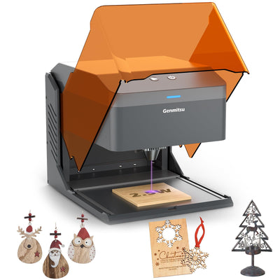 Kiosk 2.5WLaser Engraver, Light Weight & Portable Laser Engraver Machine, Home Laser Cutter with Acrylic Enclosure for DIY Wood/Leather/Metal, 3.9 x 3.9inch Engraving Area, Laser Safety Class 1
