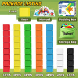 48PCS Magnetic Blocks for Toddlers Toys, Large Magnetic Cube Toys for Sensory STEM Education Preschool Magnet Toys for 3 4 5 6 Year Old Boys and Girls, Compatile with Mine Magnet World Toylogy
