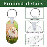 GEKIXUTP 120 Pcs Metal Sublimation Keychain Blanks Bulk，Double Sided Sublimation Blanks Keychain Heat Transfer Keychain Blanks，Sublimation Ornament Blanks （Oval） GEKIXUTP