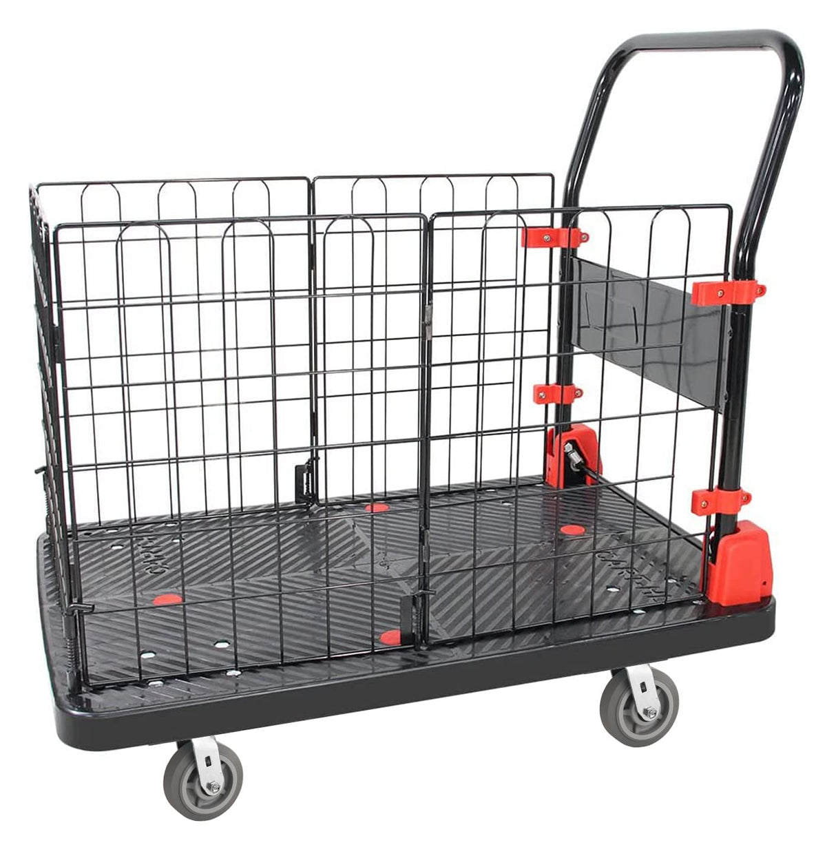 HANDSAMMU 6 Inch Heavy Duty Caster Wheels -Industrial Caster Wheels, Rubber Caster Wheels（Flat Tread） 700 Lbs Per Casters - Use for Dollies, Workbench (1 Swivel) Handsammu