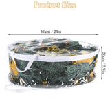 4 PCS Clear Wreath Storage Bag, 24x8 Inch Christmas Wreath Storage Container, Heavy Duty PVC Wreath Protector with Handle for Xmas Holiday Seasonal Wreath Garland (White) SENENQU