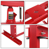 TUFFIOM 12-Ton Hydraulic Shop Press with Press Plates, H-Frame Garage Floor Press, Adjustable Working Table Height, 24.8”L x 15.35”W x 51.4”H TUFFIOM