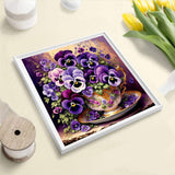 Flower Paint by Numbers Kit for Adults-Paint by Number for Adults Flowers, Floral Painting by Numbers Kit on Canvas for Gift Home Wall Decor(Flower,16x16 inch) HITO